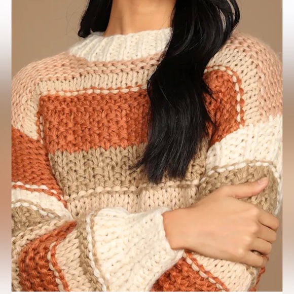 Sadie & Sage NWT Butter Pecan Chunky Knit Sweater - Picture 5 of 10
